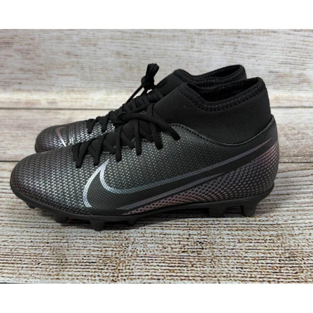 Nike Mercurial Superfly 7 Club FG/MG Black Soccer Cleats Size 4Y AT7949-010 NEW - Picture 5 of 10
